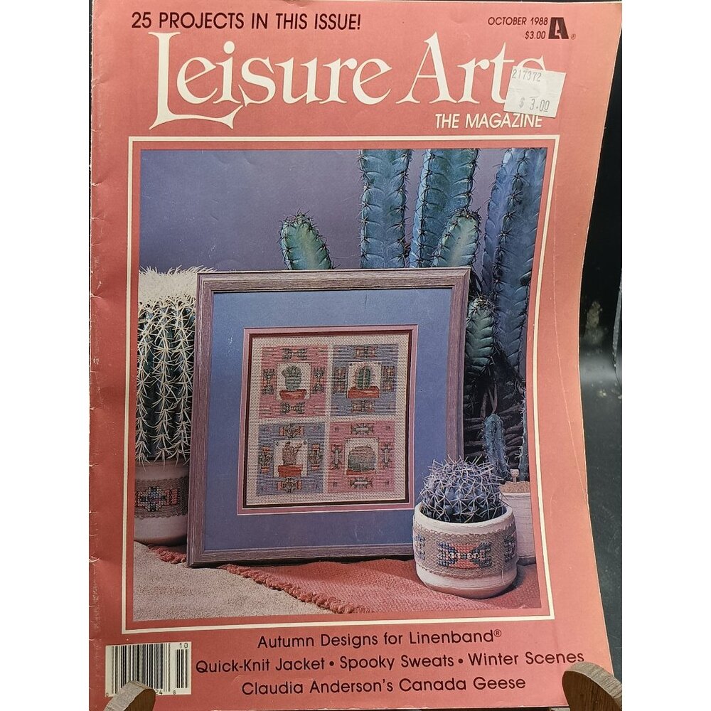 Leisure Arts October 1988 Magazine Autumn Designs Linenband Crafts & Projects